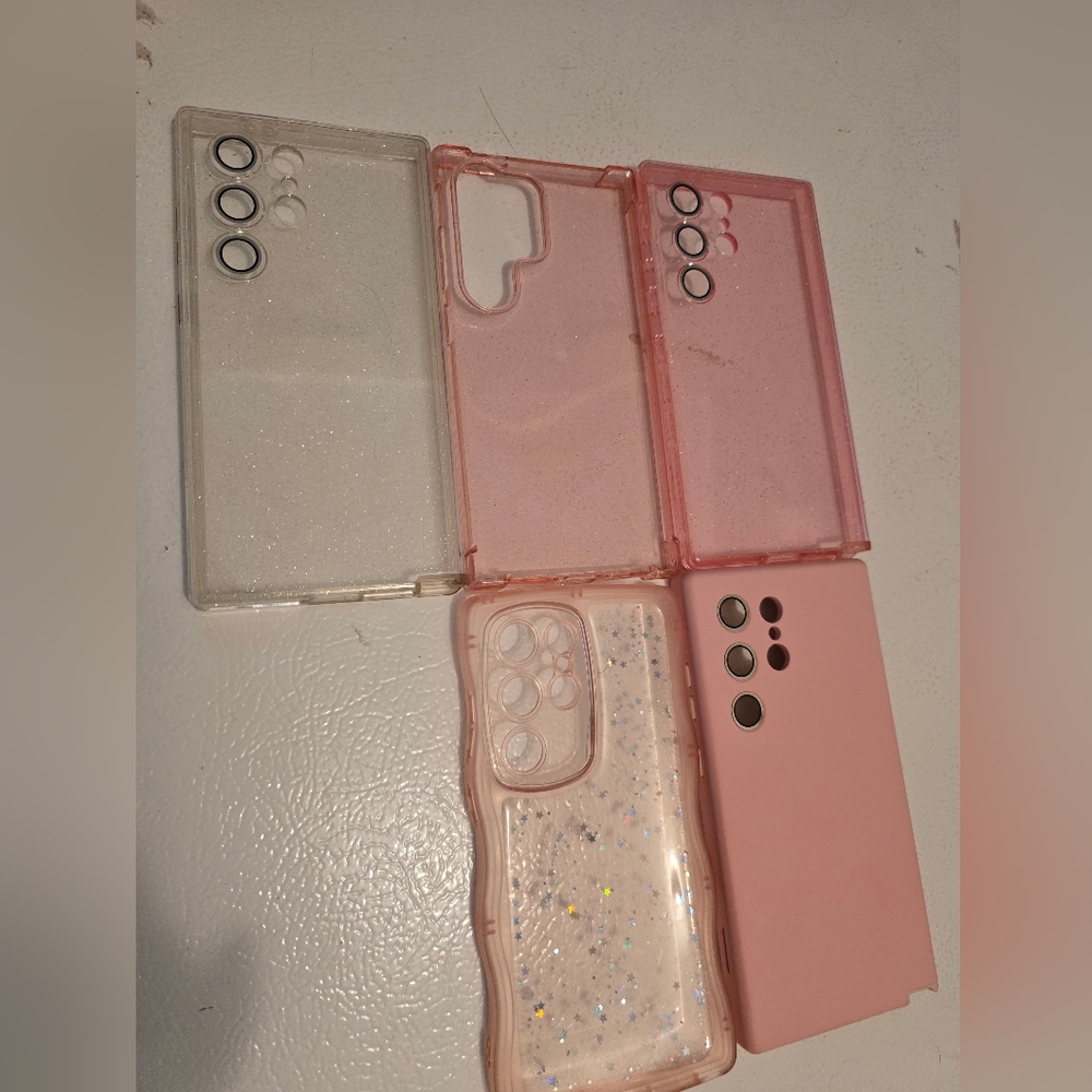 Stylish Pink and Clear Phone Cases
